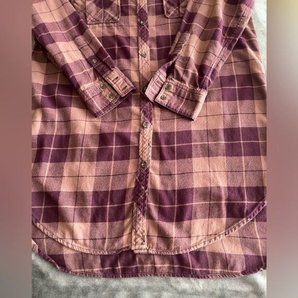 Aritzia Wilfred Free Veronika Buffalo Check Dress Size S Flannel Oversized Soft - Picture 7 of 12